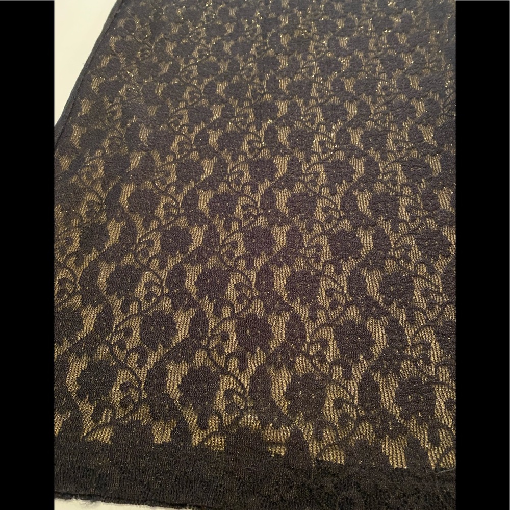 🔥🔥Rampage black lace with gold shimmer underlay tube dress Size Medium - Picture 4 of 12